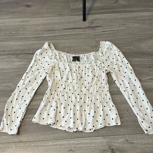 Reformation polka dot shirt